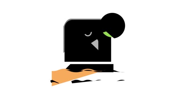 Grabstein kaufen Farb-Icon Animation - Filmmaterial, Video