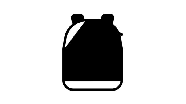 Kedi taşıma çizgisi simgesi canlandırması için sırt çantası - Video, Çekim