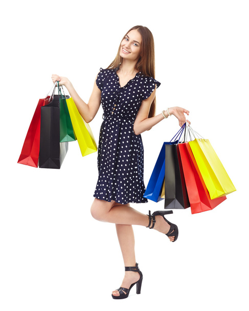 Happy shopping woman - Photo, Image