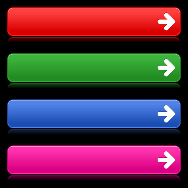 Web buttons with arrow sign - Vector, Imagen