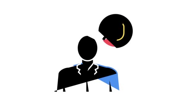 gastroenterología médico especialista color icono animación - Metraje, vídeo