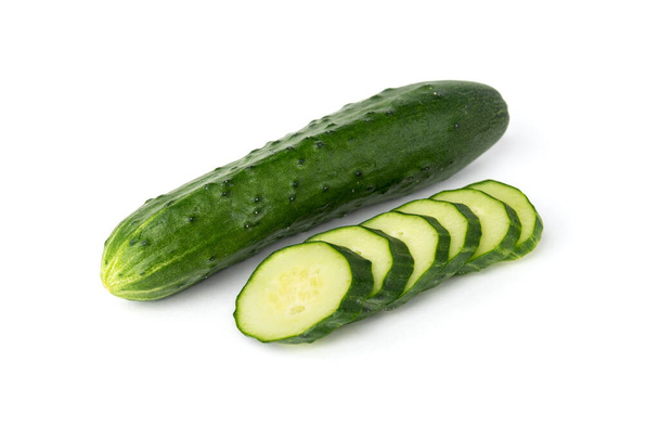 Cucumbers isolated on white background. - Photo, Image