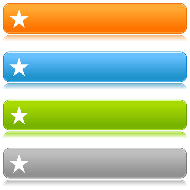 Барвисті веб-кнопки зі знаком зірки
 - Вектор, зображення