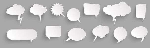 illustration of speech bubbles with shadow looking like stickers - Vector, Image