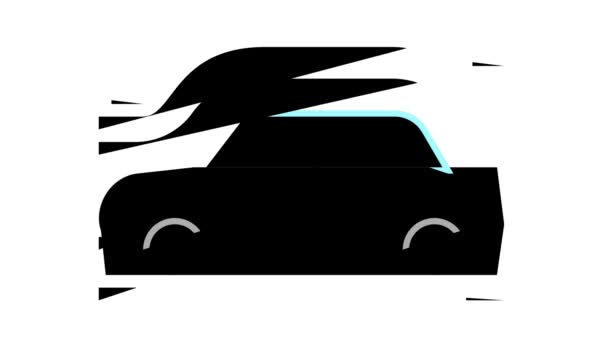 coche aerodinámica prueba color icono animación - Metraje, vídeo