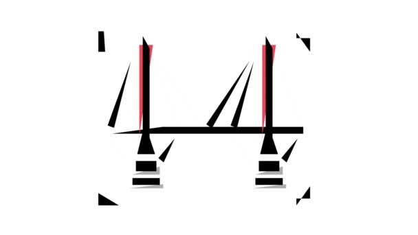 animace ikon modelování mostu - Záběry, video