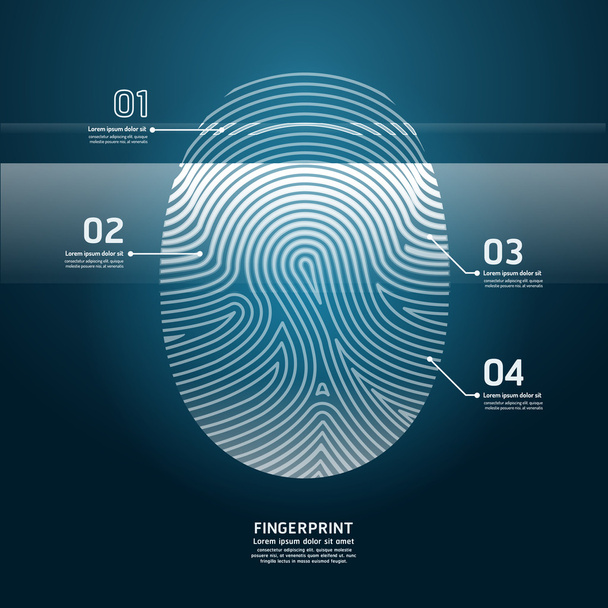 Fingerprint Scan vector illustration. - Vector, Image