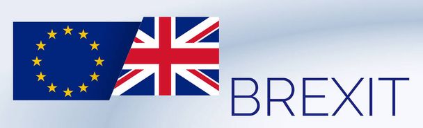 Британский выход из Брексита Евросоюза - векторная иллюстрация - Вектор,изображение