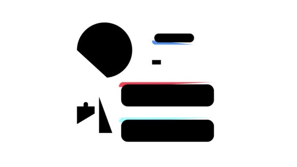 mislukte wachtwoord kleur pictogram animatie - Video