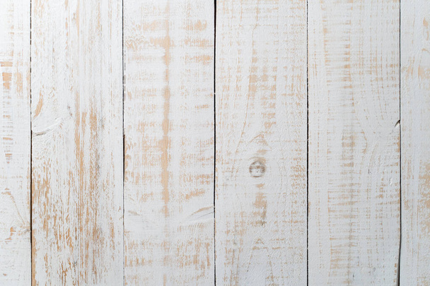 A closeup of a white wooden plank - Foto, imagen