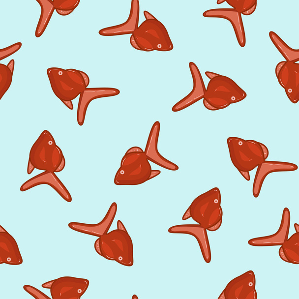 Cartoon seamless pattern with ocean fish - Vettoriali, immagini