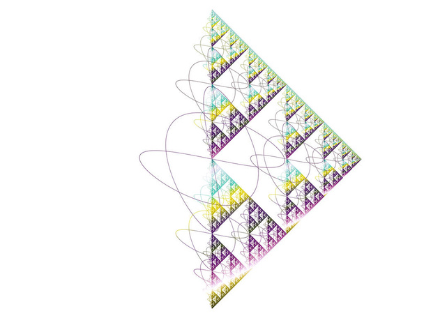 surrealista futurista diseño digital 3d arte abstracto fondo fractal ilustración para la meditación y decoración fondo de pantalla - Foto, imagen