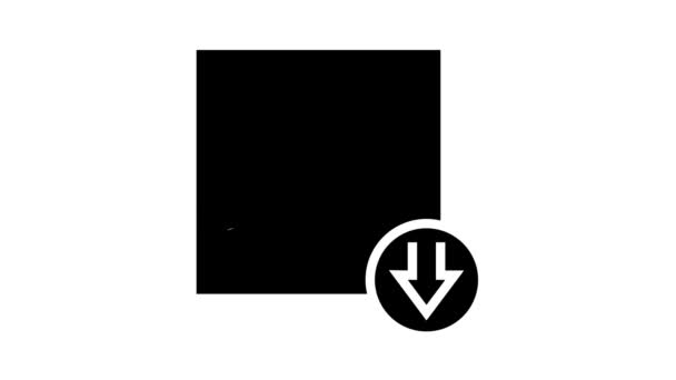 writing description glyph icon animation - Footage, Video