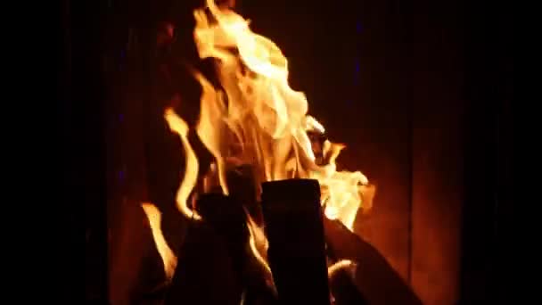 Φλόγες ενός προτύπου τζάκι βίντεο φόντου 03 - Πλάνα, βίντεο