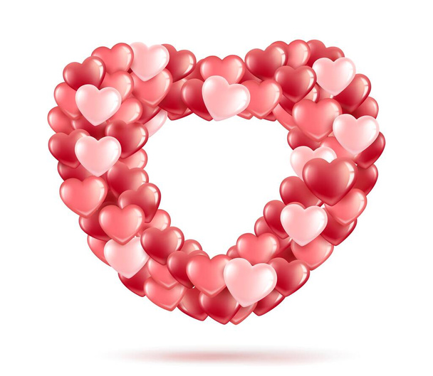 Rámeček srdce balónu - Vektor, obrázek