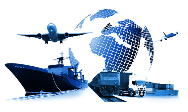 Η παγκόσμια εφοδιαστική, υπάρχουν παγκόσμιος χάρτης με υλικοτεχνική διανομή δικτύου στο παρασκήνιο και Logistics Βιομηχανικό Εμπορευματικό Πλοίο Εμπορευματοκιβωτίων για Concept της γρήγορης ή στιγμιαίας ναυτιλίας - Φωτογραφία, εικόνα