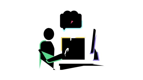 πελάτης όπως αναθεώρηση εικονίδιο χρώμα animation - Πλάνα, βίντεο