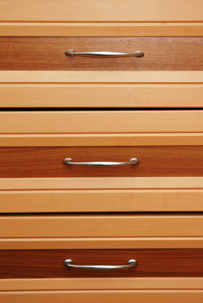 Set of three wooden drawers - Photo, Image