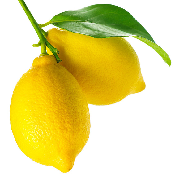 Lemon isolated on White. Fresh and Ripe Lemons - 写真・画像