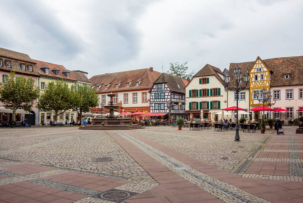 city view of Neustadt an der Weinstrasse, a town in the Rhineland-Palatinate in Germany - Photo, Image