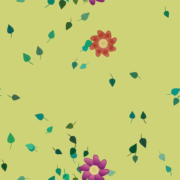 zökkenőmentes minta vonalak virágokkal. vektor illusztráció - Vektor, kép