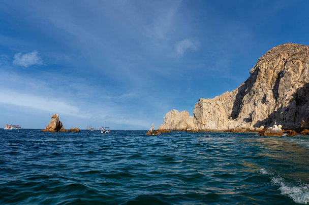 Land 's End, rock formation in Cabo San Lucas Mexico - Фото, изображение