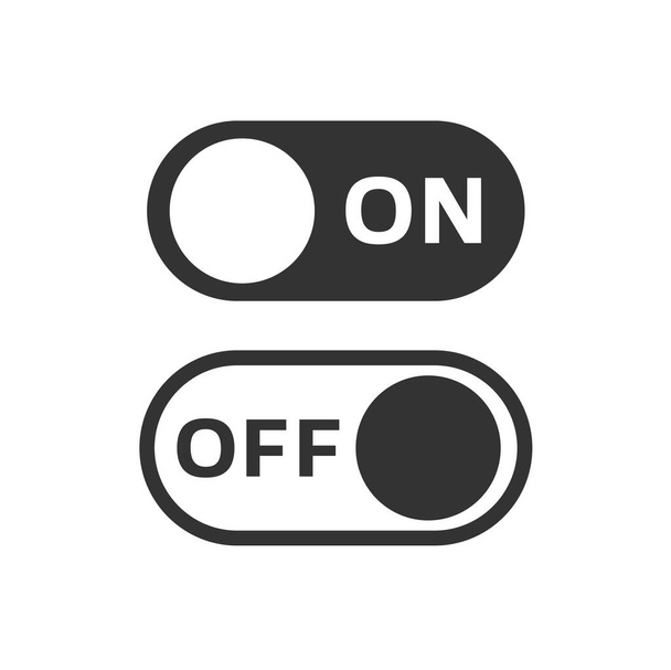 On Off Toggle Button Icon vector illustration - Vector, Image