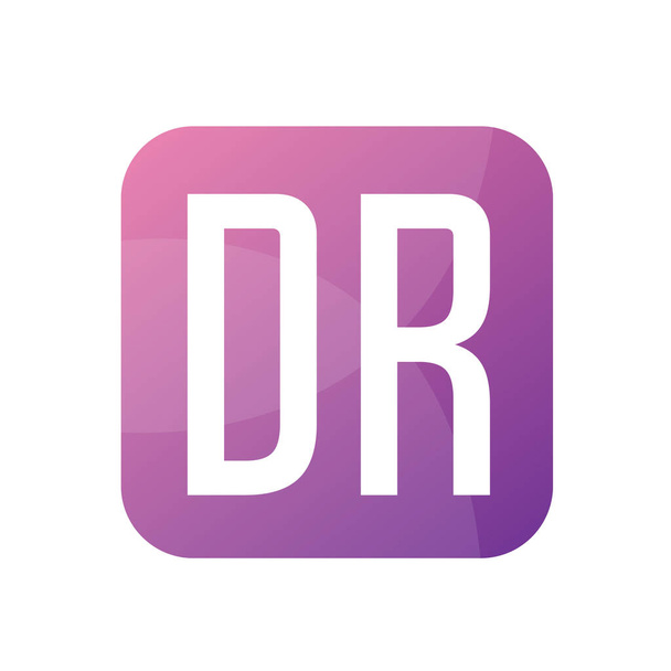 DR Letter Σχεδιασμός Λογότυπο με απλό στυλ - Διάνυσμα, εικόνα