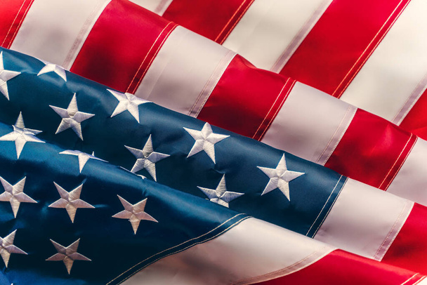 Yhdysvallat tai Yhdysvallat Flag Background, pehmennetty - Valokuva, kuva
