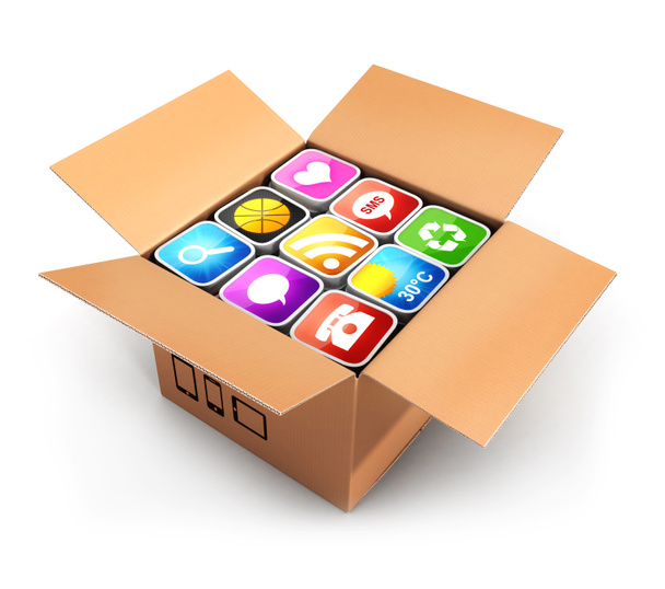 3d caja con aplicaciones
 - Foto, imagen