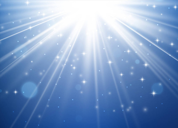 Glow light effect. Star burst with sparkles. Bright star with rays. Vector Illustration EPS10 - Vector, imagen