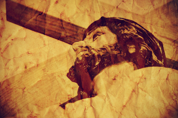 Ježíš Kristus svatého kříže, s retro efekt - Fotografie, Obrázek