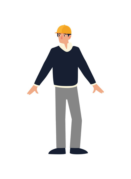 builders and architects, architect male cartoon character - Vector, Image