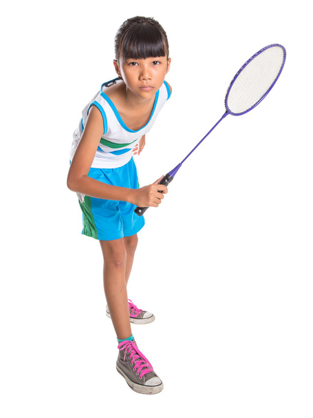Young Girl Playing Badminton - Foto, immagini