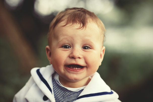 happy boy with big eyes portrait - Fotoğraf, Görsel