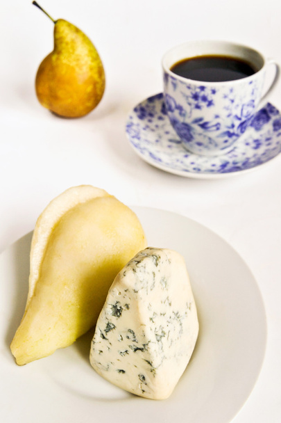 kék sajt és körte - Fotó, kép