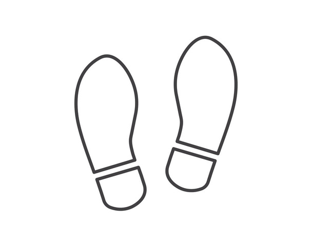 Footprint, shoeprint icon isolated on white background. Vector illustration. - Vektor, obrázek