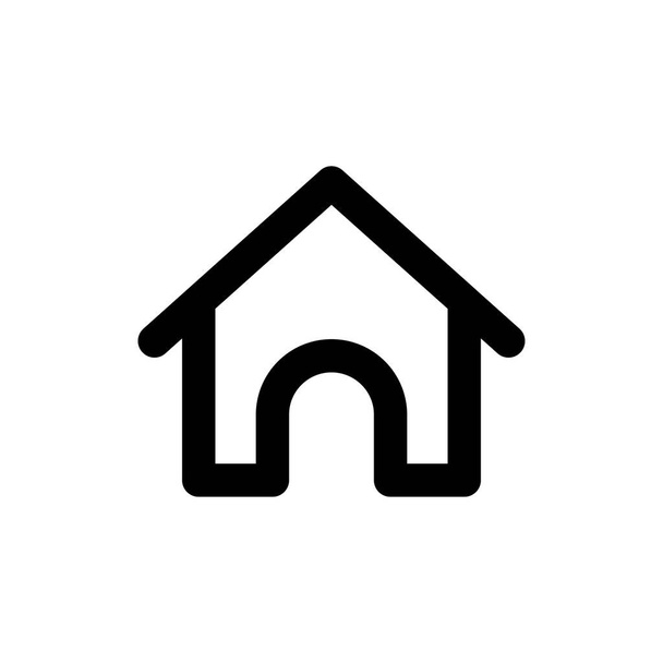 Будинок простий інтерфейс Векторна лінія стилю одинарна піктограма
 - Вектор, зображення