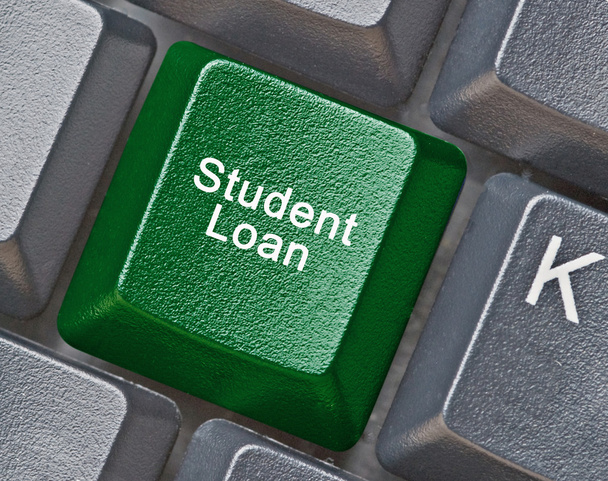 Teclado com tecla de atalho para empréstimo de estudante
 - Foto, Imagem