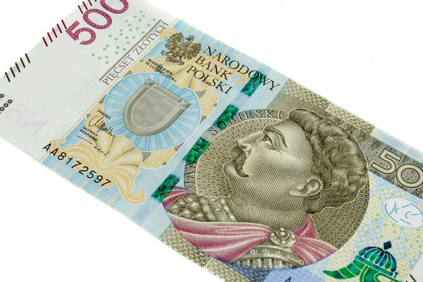 Polská 500 zlotá bankovka s viditelnými detaily - Fotografie, Obrázek