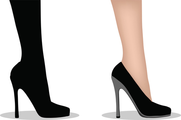 naisten jalat korkokengät
 - Vektori, kuva