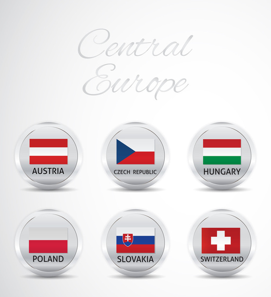 centrum europa flaga - Wektor, obraz