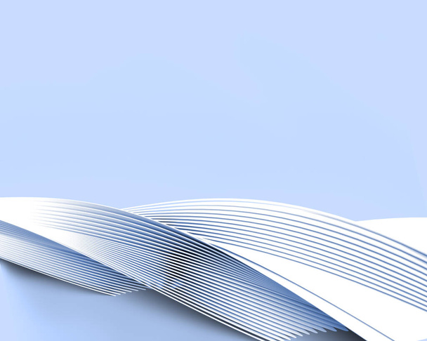3D rendering abstract background with waves. Creative Architectural Concept. - Photo, Image
