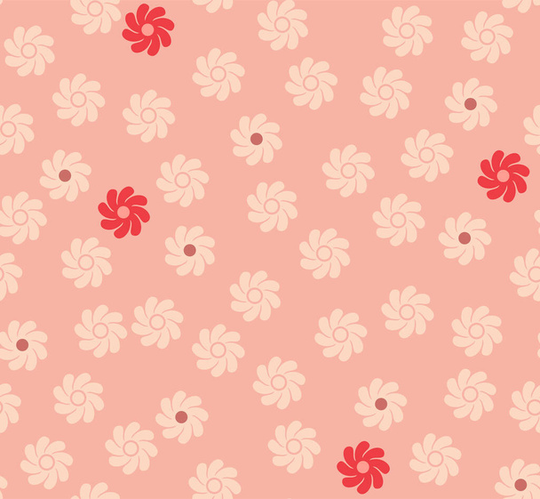 Japanese Cute Small Flower Vector Seamless Pattern - Вектор, зображення