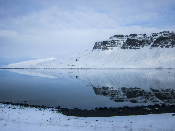 Winter landscape in southern Iceland, Northern Europe. - Фото, изображение