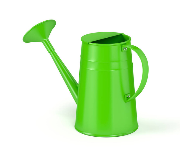 regar lata verde no fundo branco - Foto, Imagem