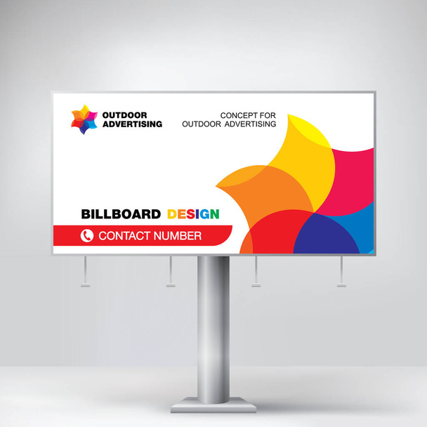 Billboard, πρότυπο για διαφημιστικά αγαθά και υπηρεσίες, δημιουργικός σχεδιασμός - Διάνυσμα, εικόνα