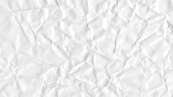 Stop beweging geanimeerde oude papieren textuur achtergrond. Verfrommeld wit papier abstracte grunge textuur. Naadloze lus - Video