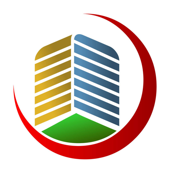 Λογότυπο κτιρίου Εικονογράφηση διανύσματος - Διάνυσμα, εικόνα