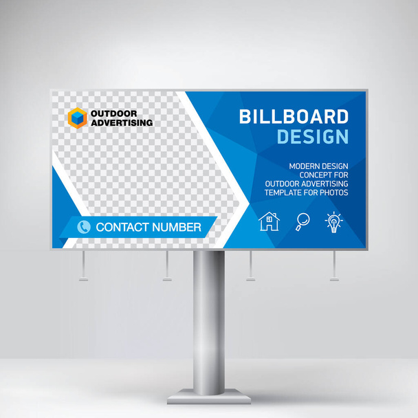 Billboard, šablona pro reklamní zboží a služby, kreativní design - Vektor, obrázek